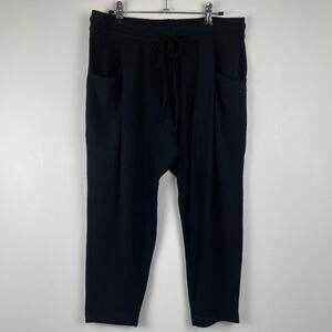 Anthropologie Michael Stars Black Cropped Sweat Pants NEW Medium